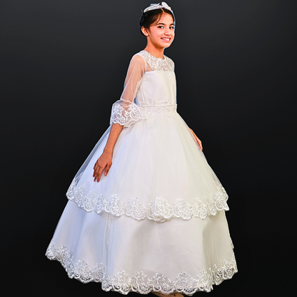 GownLink Stunning Holy Communion Gown for Your Little Princess HLC-VO9