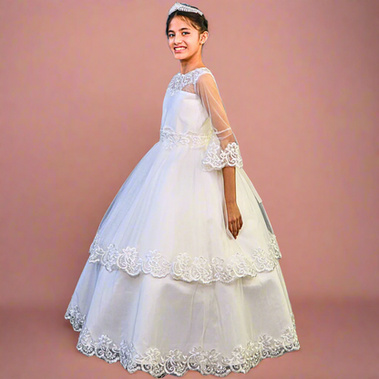 GownLink Stunning Holy Communion Gown for Your Little Princess HLC-VO9
