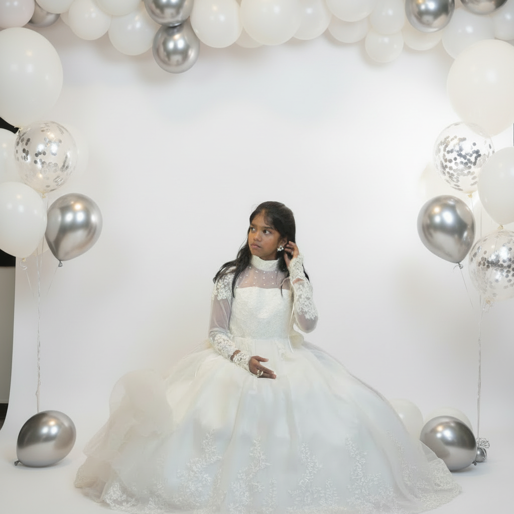 GownLink First Holy Communion White Dress HLC30B