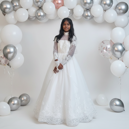 GownLink First Holy Communion White Dress HLC30B