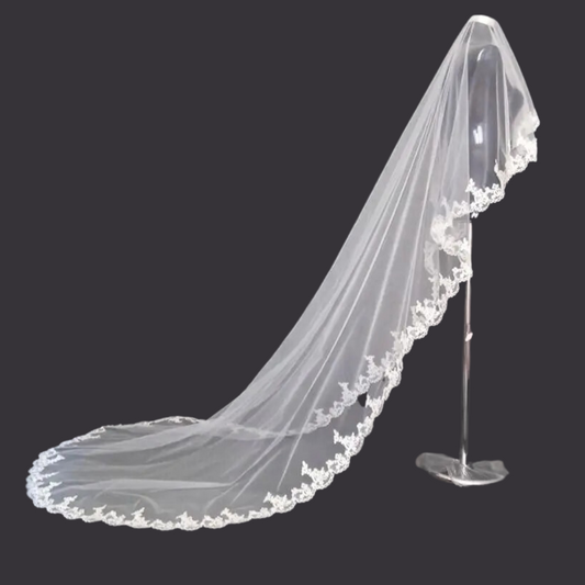 GownLink Bridal 3mtr Long  Veil for Christian and Catholic Wedding  GLV06