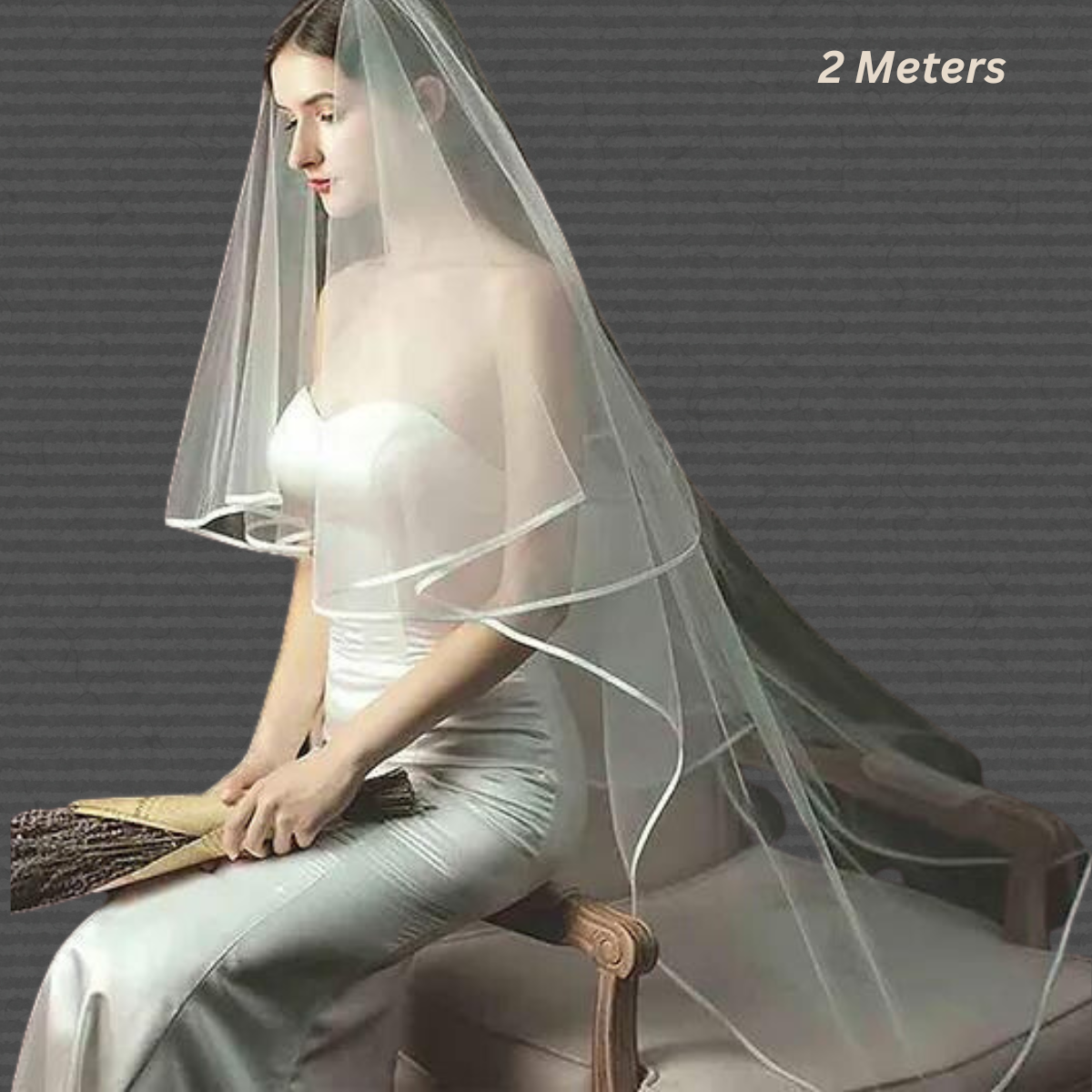 Captivating Simplicity Christian and Catholic White Wedding Veil with Classic Appeal."