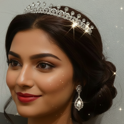 GownLink Luxury Bridal Crown with Exquisite Rhinestone C-10