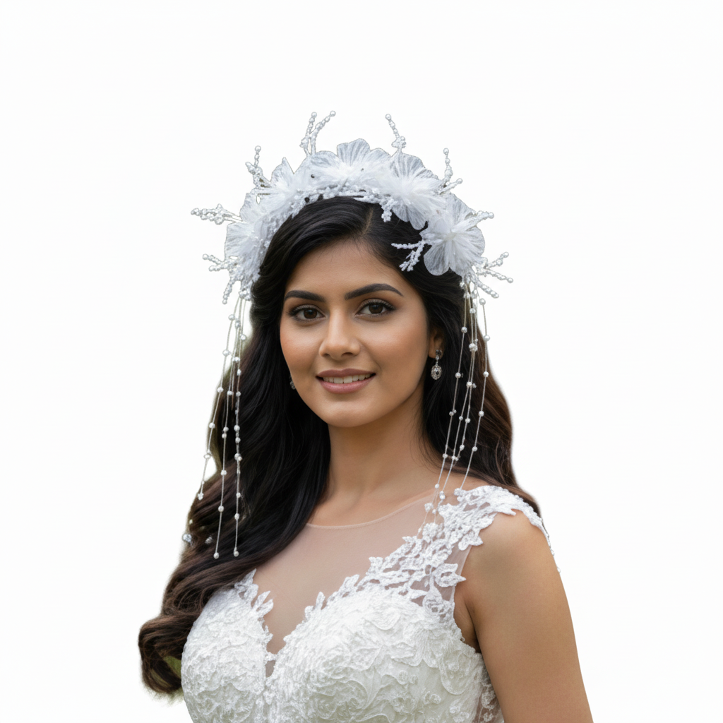 GownLink's Divine Radiance Bridal Wreath Collection for Christian & Catholic Wedding W84
