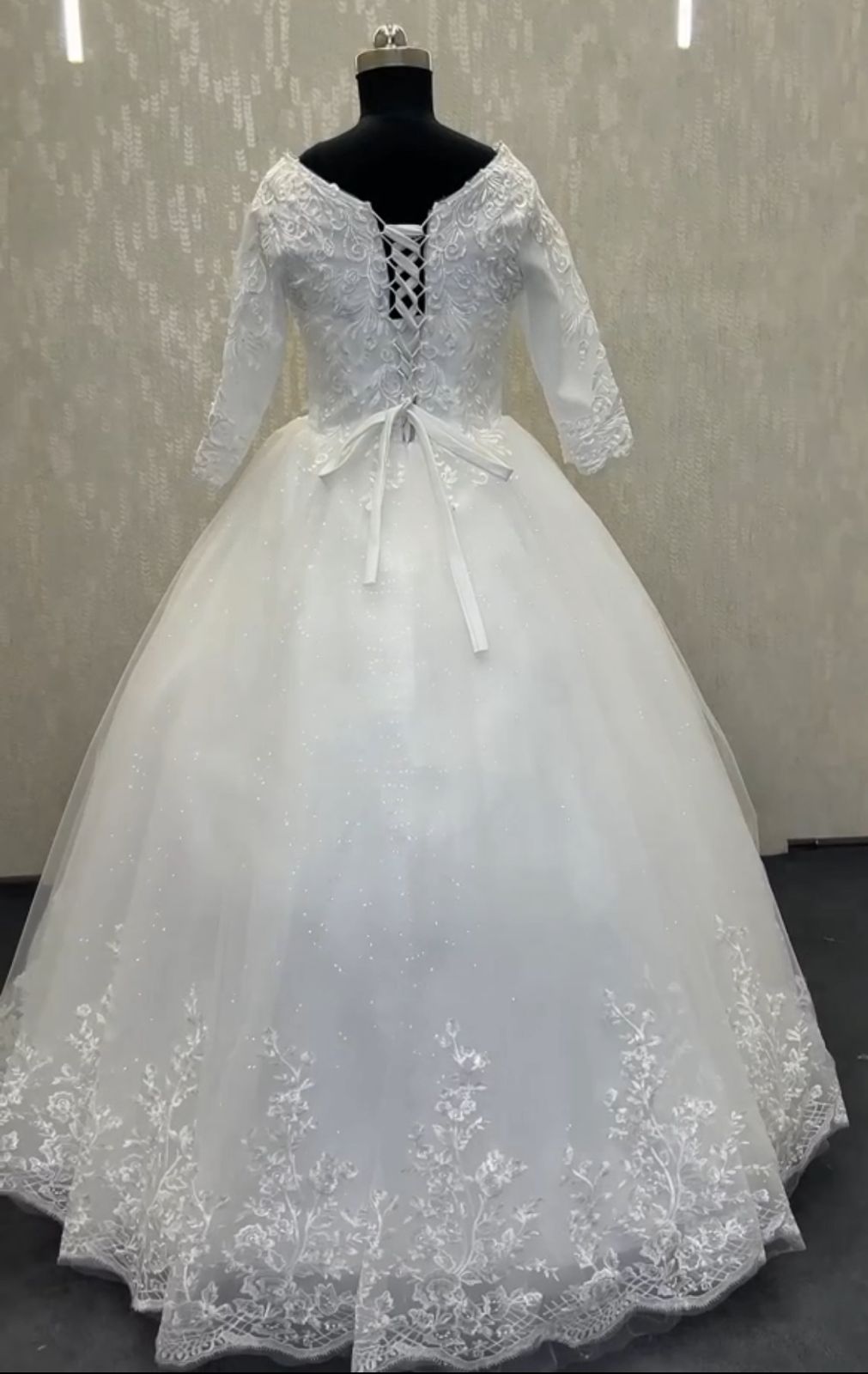 GownLinkl White Wedding Ball Gown for the Christian Bride  GLGF051B