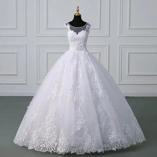 GownLink Adorable White Wedding Princess Gown GLVLQD10B