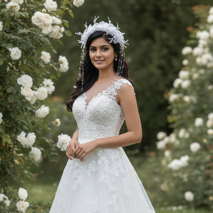 GownLink's Divine Radiance Bridal Wreath Collection for Christian & Catholic Wedding W84