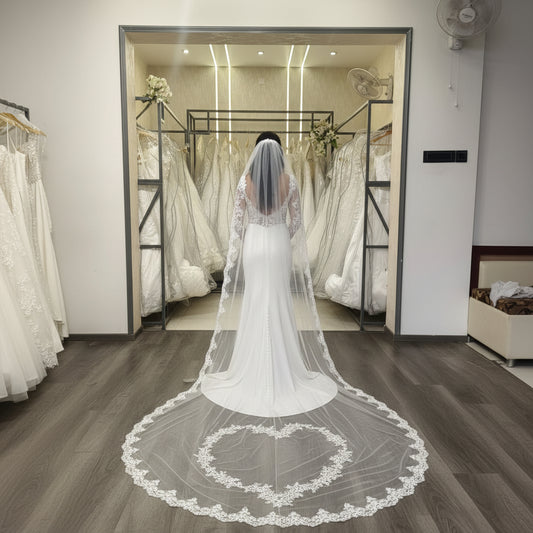 GownLink White Bridal Wedding Veil