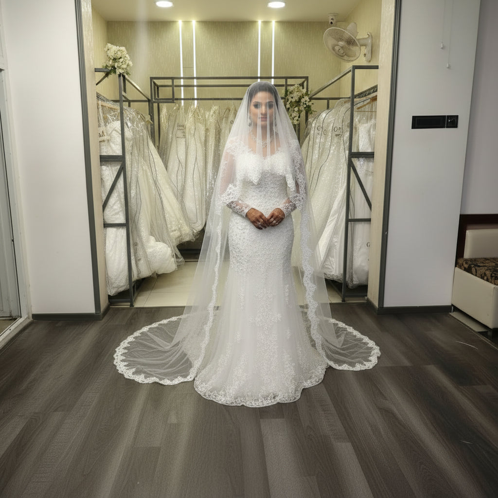 GownLink White Bridal Wedding Veil