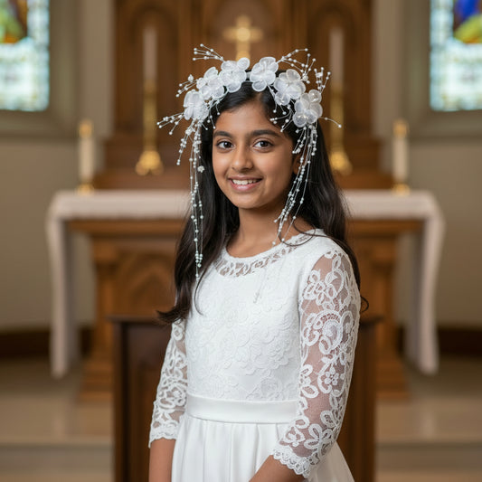 GownLink first holy communion Wreath hair accessory