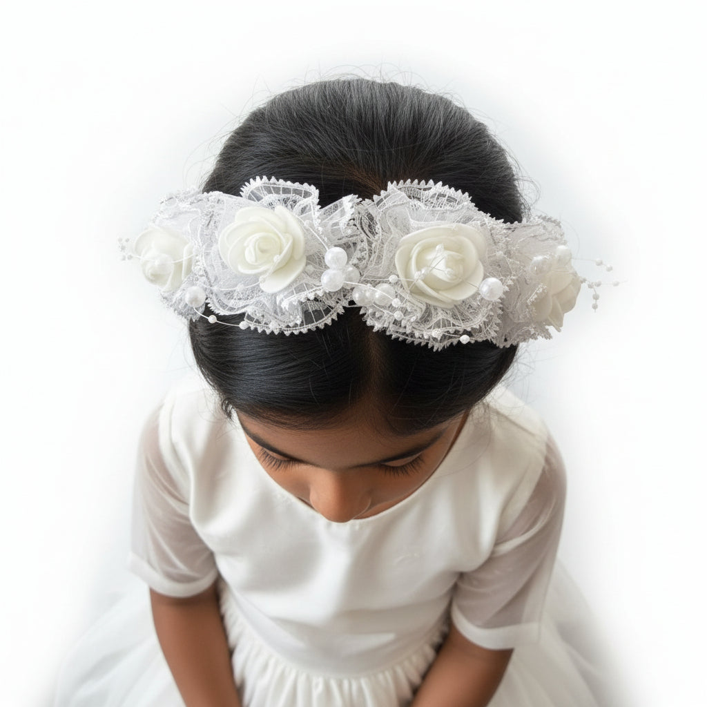 GownLink Bridal Wreath  Pearls and Gilded Leaves Christos