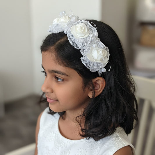 GownLink Bridal Wreath  Pearls and Gilded Leaves Christos