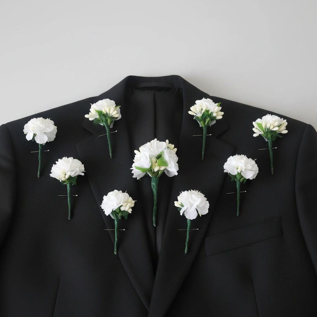 GownLink's  Timeless splendor Boutonnieres of Distinction Set of 10 pcs