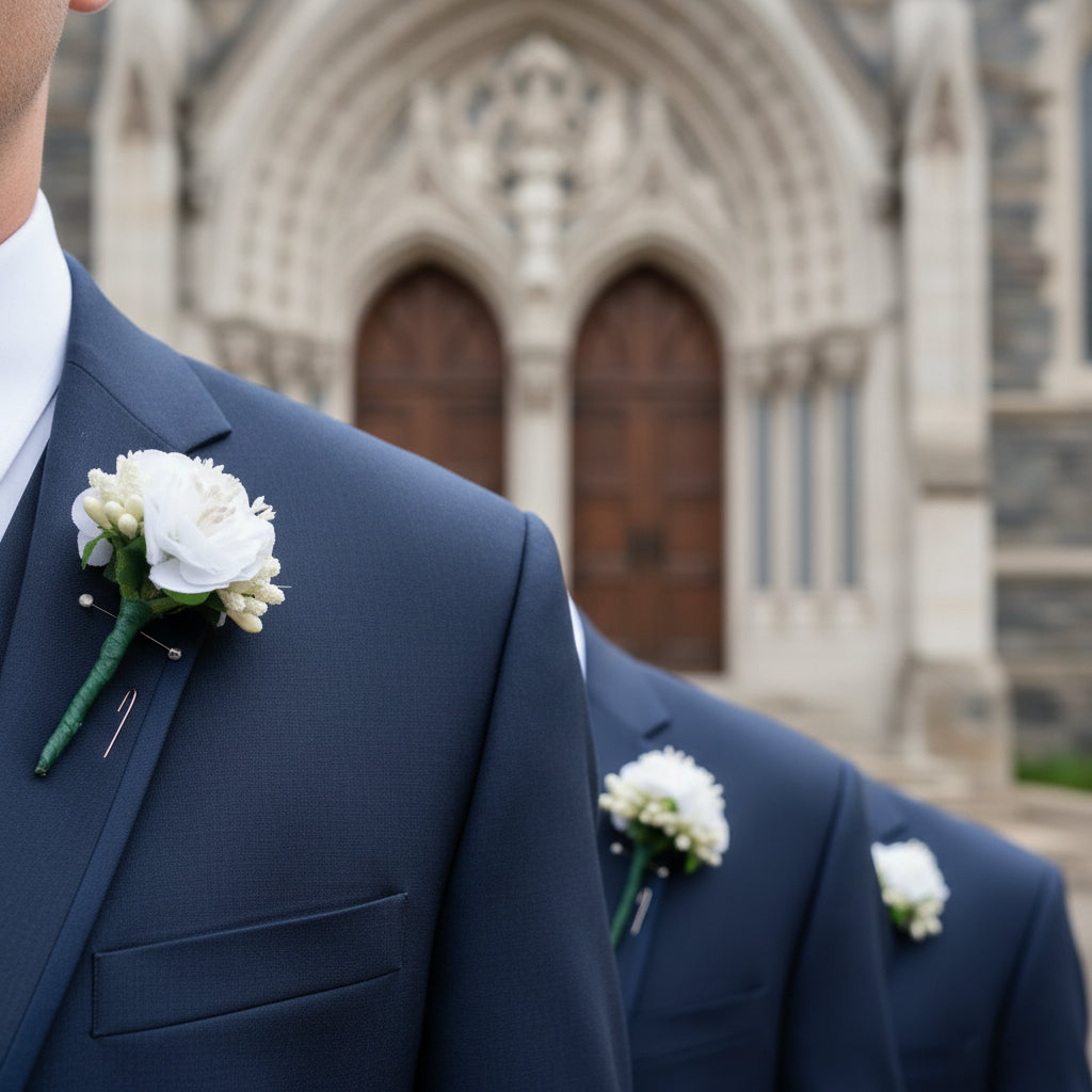GownLink's  Timeless splendor Boutonnieres of Distinction Set of 10 pcs