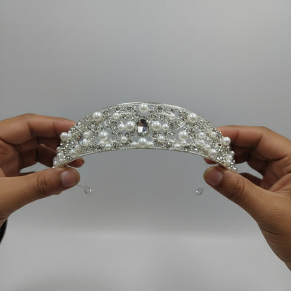GownLink Bridal Crown With Exquisite pearl & Stonework C-41