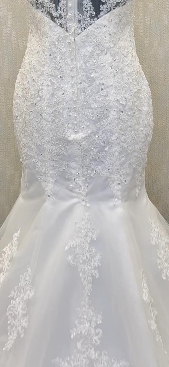 GownLink Bridal Mermaid Gown GLD290 With Sleeves For Christian & Catholic Wedding