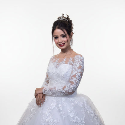 GownLink Premium White Christian Wedding Dress Catholic Bridal Gown for Church Ceremony- GLTD50B