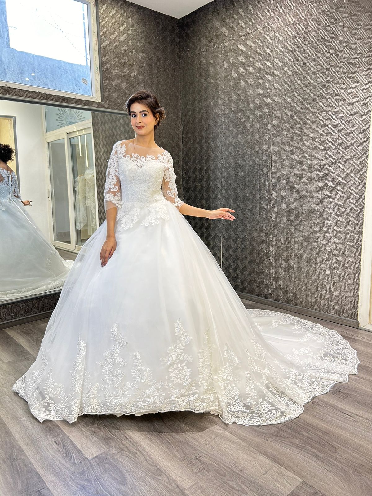 GownLink Bridal Train Gown for Christian and Catholic Weddings GLD30-T