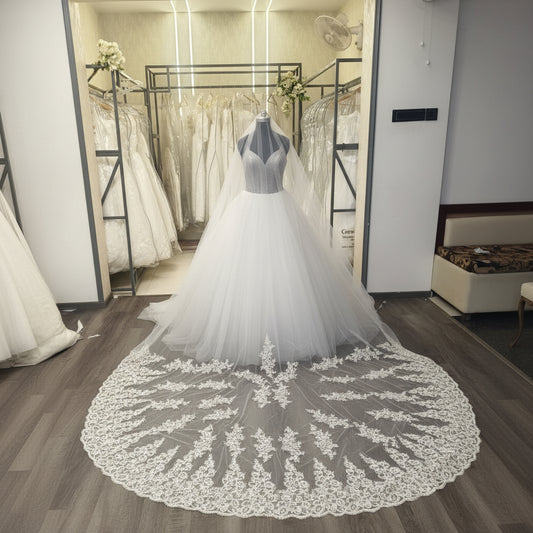 GownLink Long Bridal Veil Cathedral Christian & Catholic Wedding GLVHML52