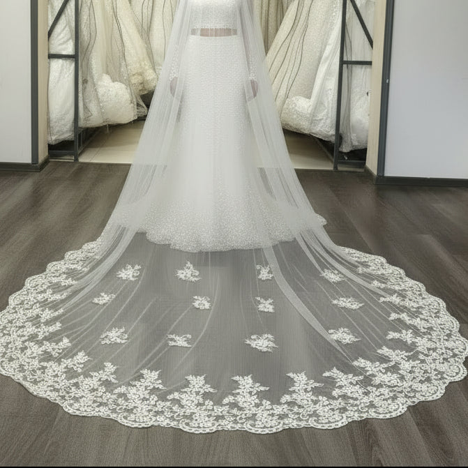 GownLink Bridal Long Veil 3.5-meter and 60 width GLVHM4