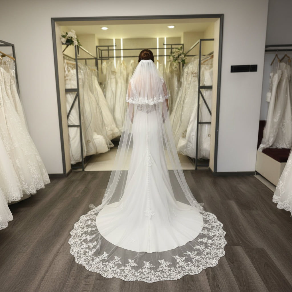 GownLink Bridal Long Veil 3.5-meter and 60 width GLVHM4