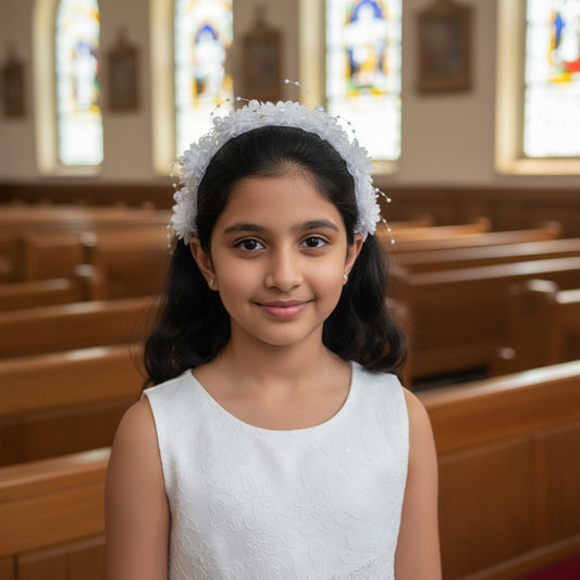 GownLink Bridal Wreath  Pearls and Gilded Leaves Christos