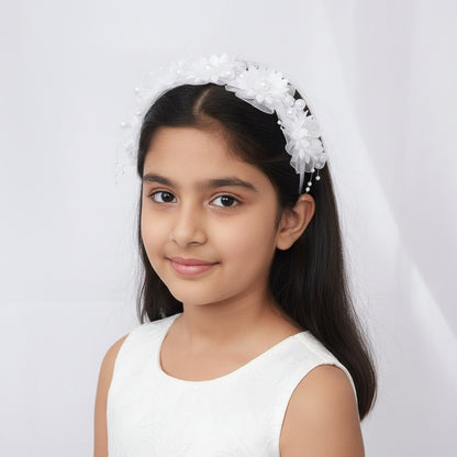 GownLink Bridal Wreath  Pearls and Gilded Leaves HLC-Peacock