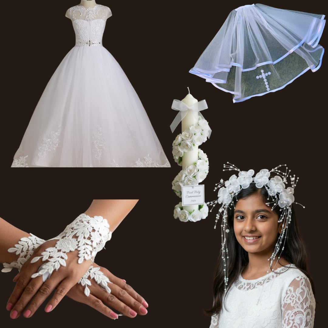 GownLink First Holy Communion Frock HLC-Belt