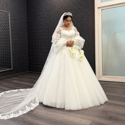 White Bridal Ball Gown — GLSAMPUFF | GownLink