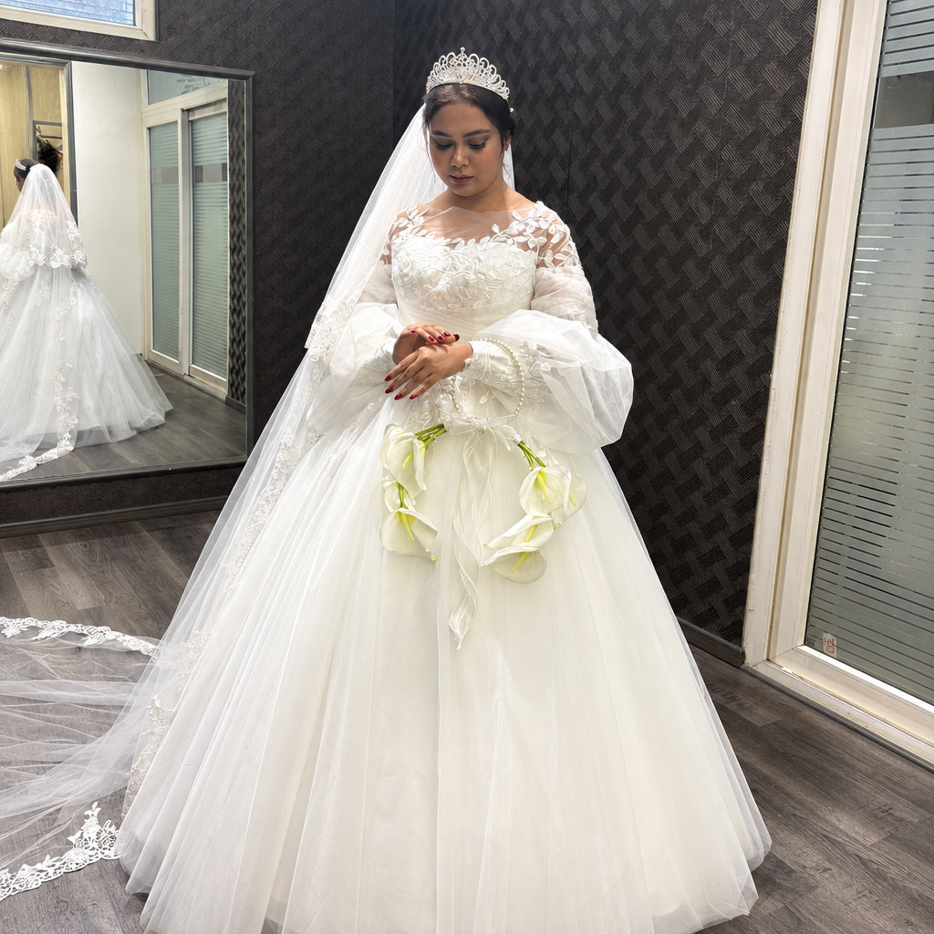 White Bridal Ball Gown — GLSAMPUFF | GownLink