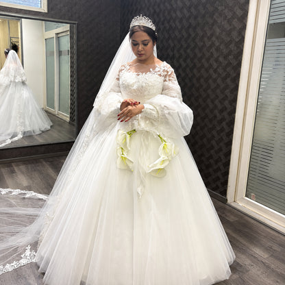 White Bridal Ball Gown — GLSAMPUFF | GownLink