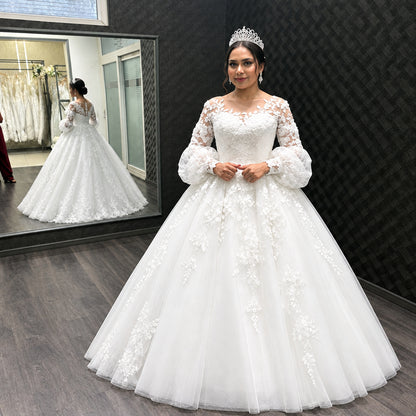 White Bridal Ball Gown — GLSAMPUFF | GownLink