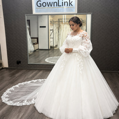 White Bridal Ball Gown — GLSAMPUFF | GownLink