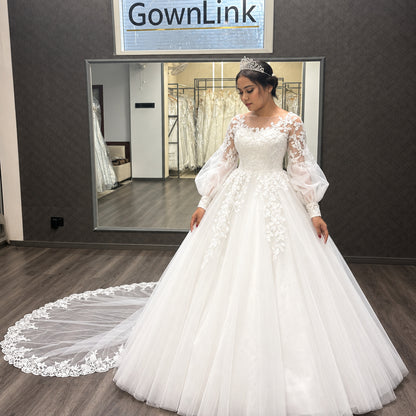 White Bridal Ball Gown — GLSAMPUFF | GownLink