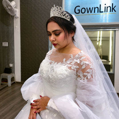 White Bridal Ball Gown — GLSAMPUFF | GownLink