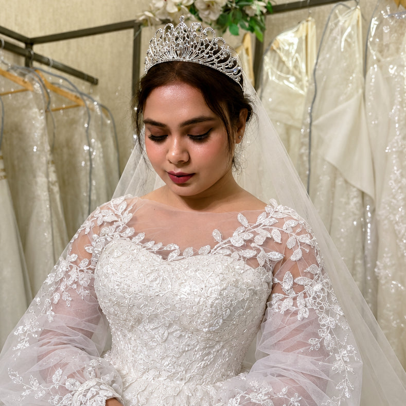 White Bridal Ball Gown — GLSAMPUFF | GownLink