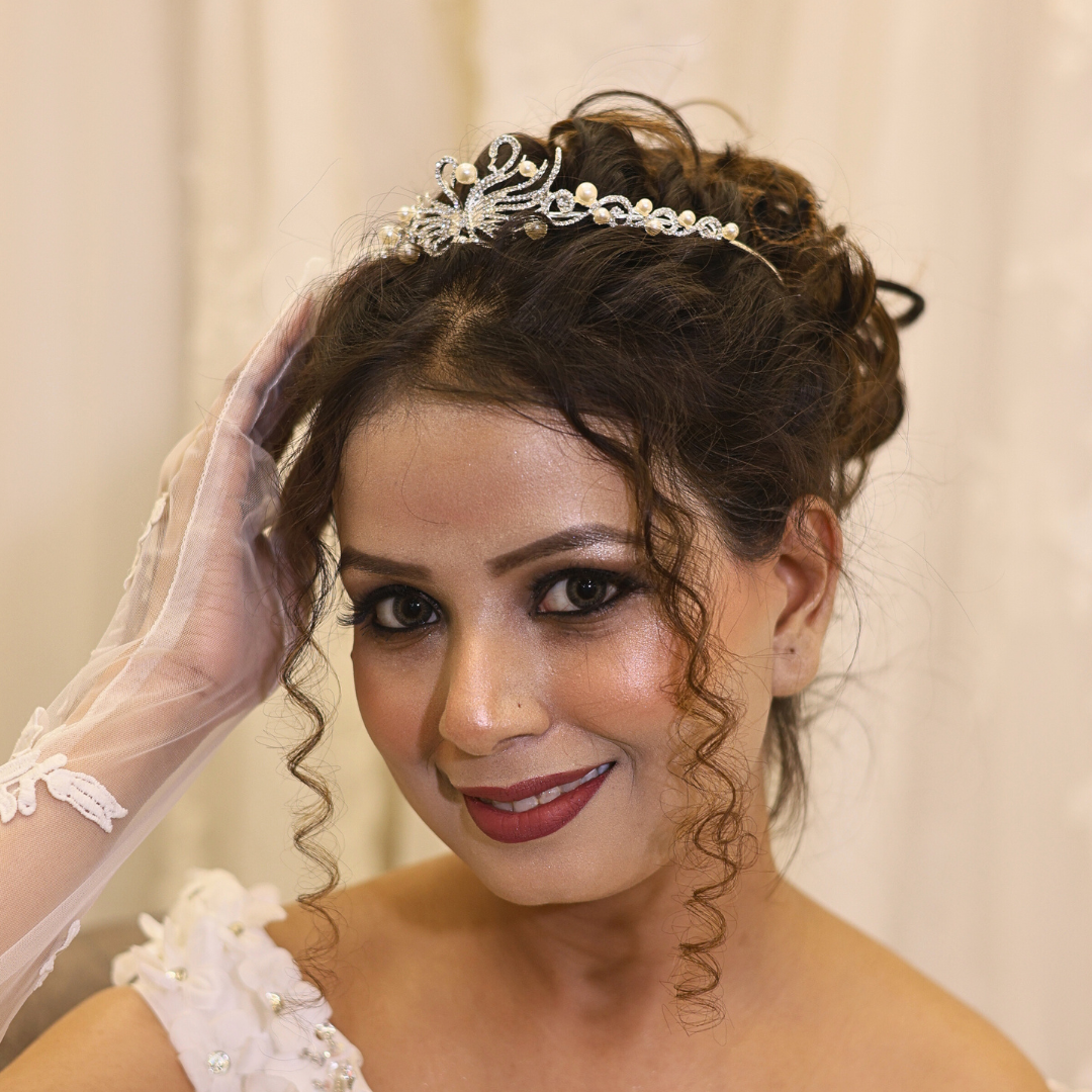 white Christain Wedding Hair Accessories in Himanchal Pradesh 