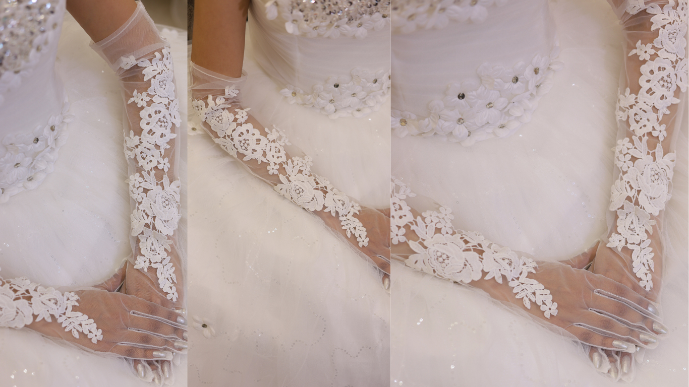 White Christain Wedding hand Gloves in Trivandrum, Kerala