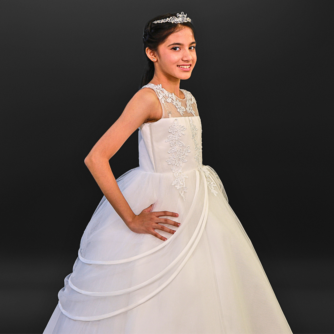 White angel-style Communion dress in Dallas