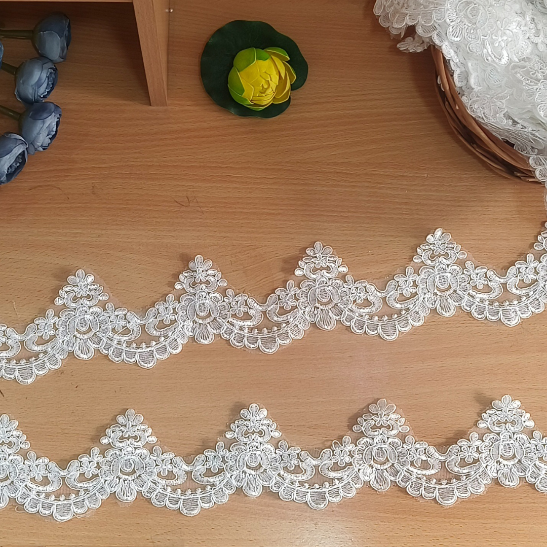 White Lace for Wedding gown in Kolkata