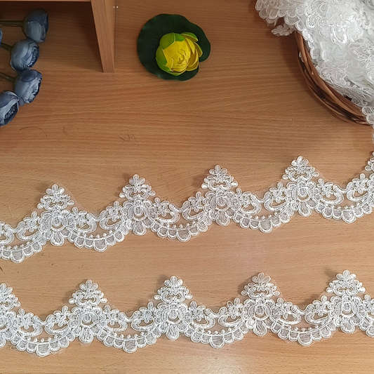 White Lace for Wedding gown in Kolkata
