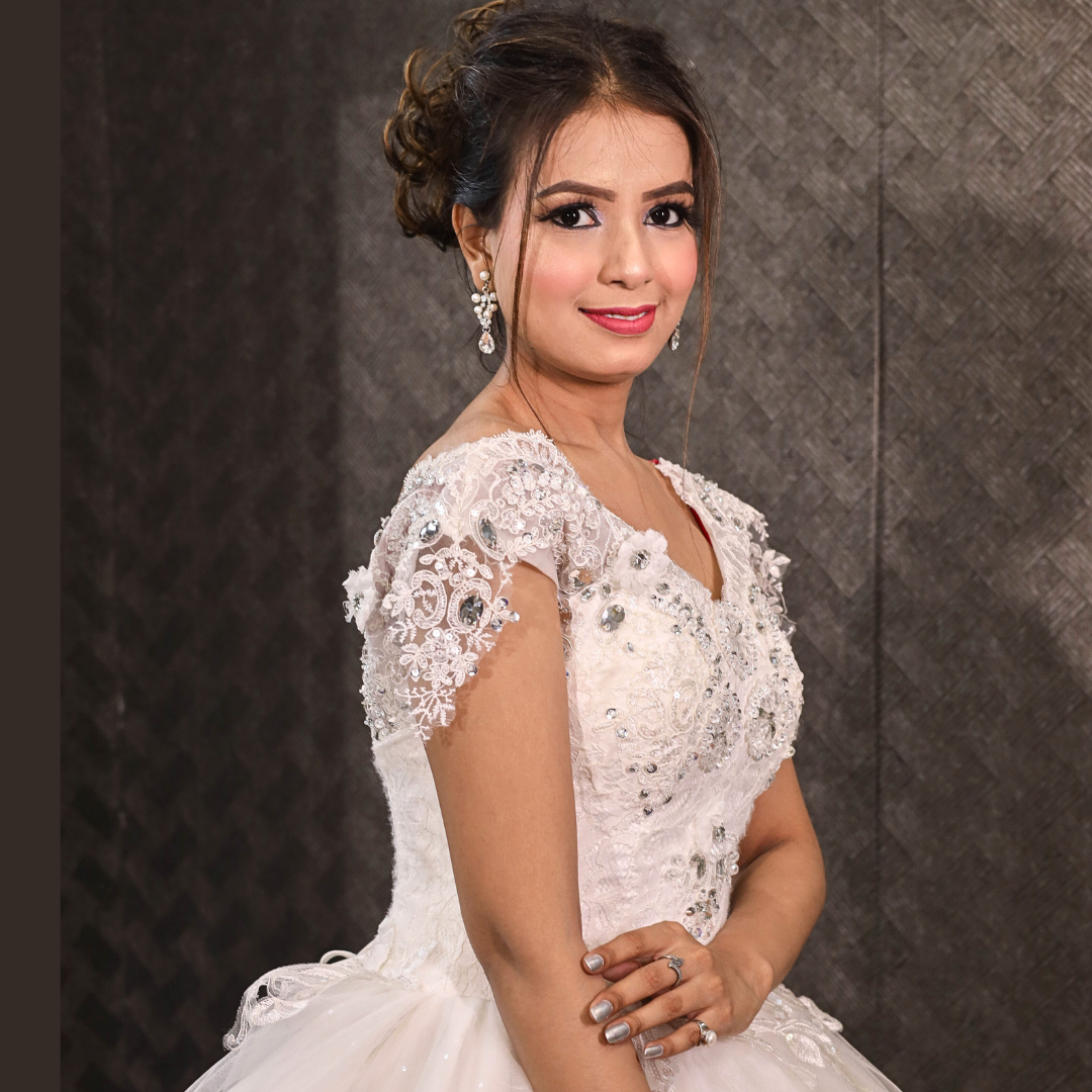 Modest Catholic wedding gown in Jharkhand

 