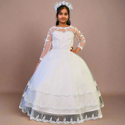 White church dress for First Communion in New York