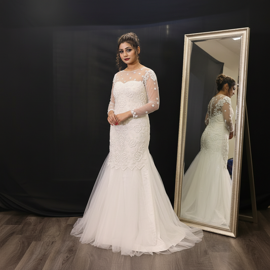 Modest Church Wedding Gown in  kerala