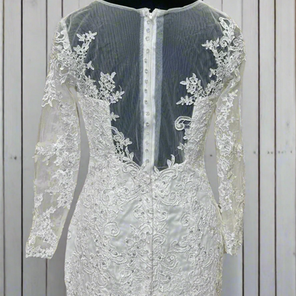White lace mermaid wedding gown in Mumbai

