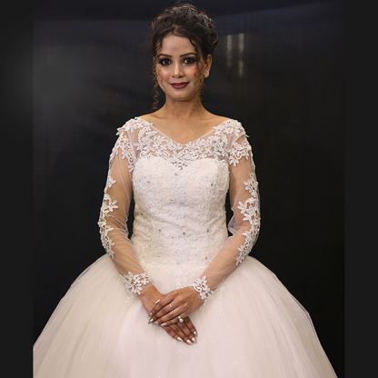 Spiritual White bridal gown in Kottayam, Kerala 