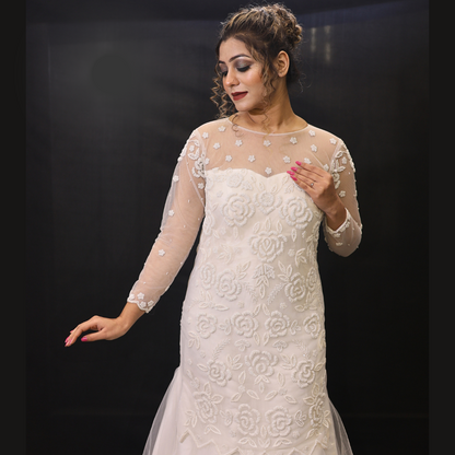 Fitted Mermaid Wedding Bridal Gown in  Shillong
