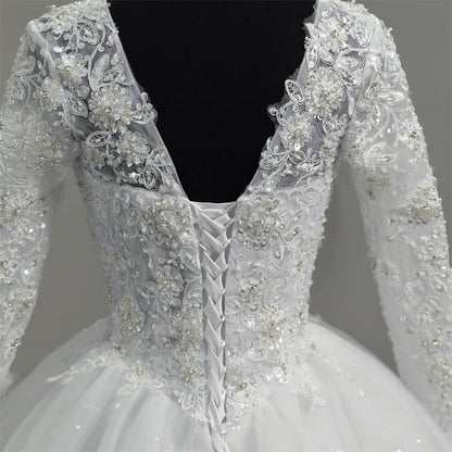 White Christian bridal dress for church wedding in Hyderabad