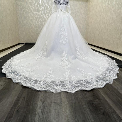 White Train gown in Kolkata