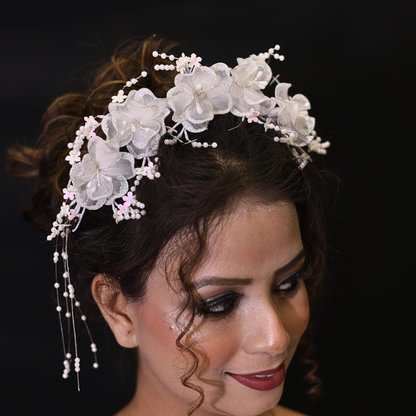 White Flower Wreath for Bride in Dehradun